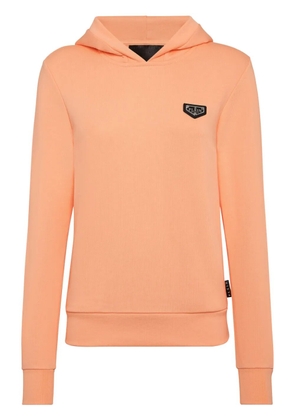 Philipp Plein logo-plaque hoodie - Orange
