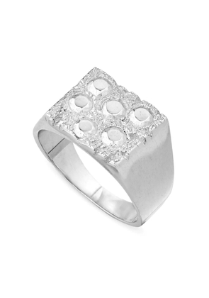 Bleue Burnham Rose Garden Impression signet ring - Silver