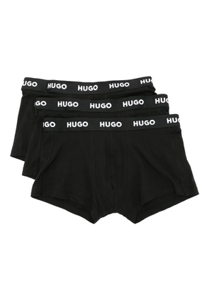 HUGO pack of three logo-waistband boxer briefs - Black