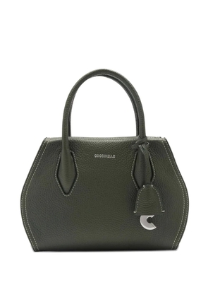 Coccinelle top handle logo charm tote bag - Green