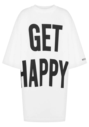 Moschino slogan-print dress - White