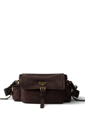Prada medium Explore leather shoulder bag - Brown