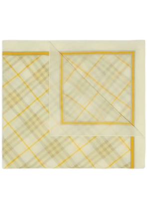 Burberry checked cotton scarf - Neutrals