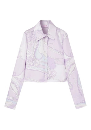 PUCCI Orchidee-print silk shirt - Purple