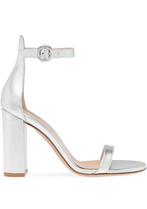 Gianvito Rossi 95mm leather sandals - Silver