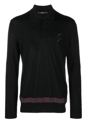 Billionaire logo-embroidered polo shirt - Black