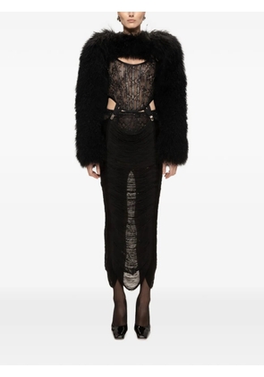 NISSA lace midi dress - Black