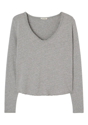 American Vintage long-sleeve V-neck T-shirt - Grey