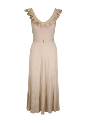 ZIMMERMANN Awaken ruffled ribbed midi dress - Neutrals