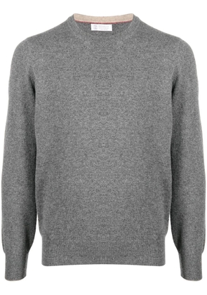 Brunello Cucinelli crew-neck cashmere jumper - Grey