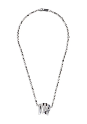 Balenciaga 'VIP'-plaque necklace - Silver