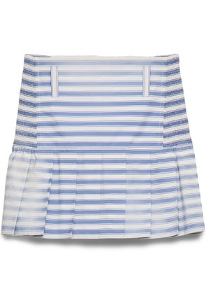 Prada striped poplin mini skirt - Blue