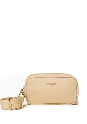TWINSET logo zip purse - Neutrals