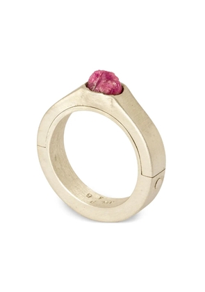 Parts of Four Sistema sterling-silver ruby-slab ring - Neutrals