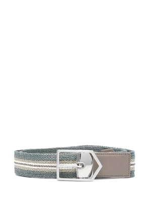 Canali stripe-detail belt - Grey