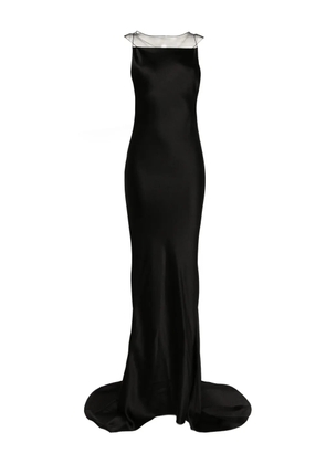 Maison Margiela Hammered satin gown - Black