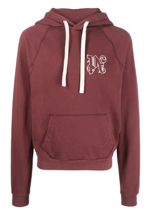 Palm Angels monogram-embroidered cotton hoodie