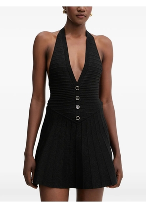 Retrofete Cinzia button-detail mini dress - Black