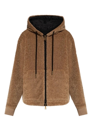 Moncler hooded teddy fleece jacket - Brown