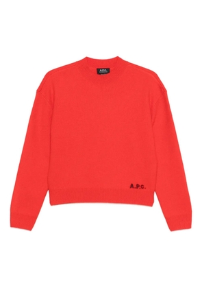 A.P.C. crew-neck seater - Red