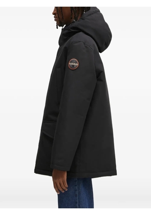 Napapijri logo-patch hooded jacket - Black