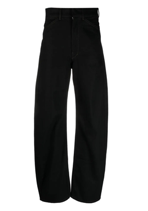 LEMAIRE wide-leg high-rise jeans - Black