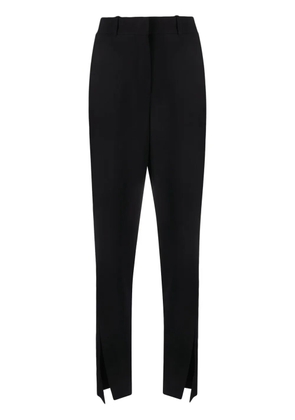 Balmain split-hem virgin wool tapered trousers - Black