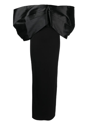 Solace London Filippa off-shoulder gown - Black