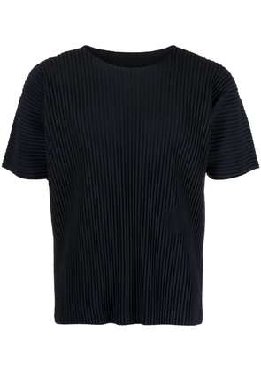 Homme Plissé Issey Miyake plissé round-neck T-shirt - Blue