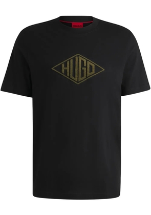 HUGO embroidered cotton T-shirt - Black