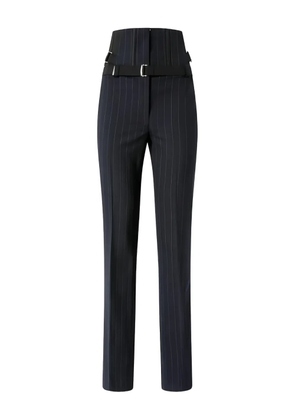 PINKO pinstripe-pattern belt trousers - Blue
