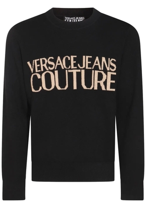 Versace Jeans Couture logo-jacquard jumper - Black