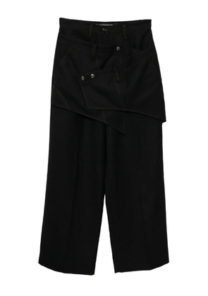 Andersson Bell crossover-wrap trousers - Black