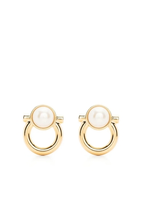 Ferragamo gancini pearl-embellished earrings - Gold