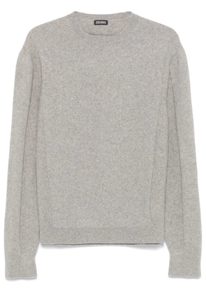 Zegna panelled-design sweater - Grey