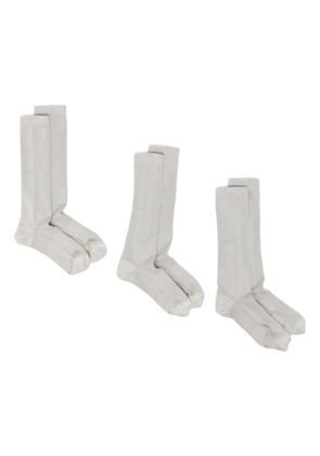 Boris Bidjan Saberi ribbed-knit socks (pack of three) - Grey