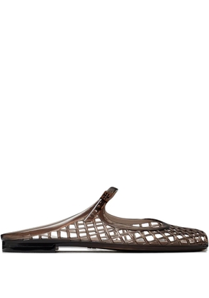 Tory Burch perforated-design slides - Brown