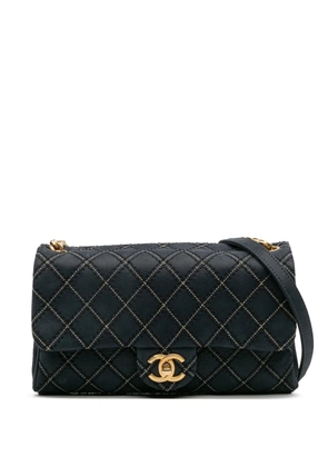 CHANEL Pre-Owned 2014 Medium Quilted Calfskin Triple Stitched Flap crossbody bag - Blue