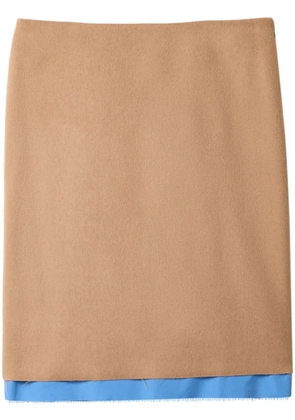 Miu Miu camel-hair midi skirt - Brown