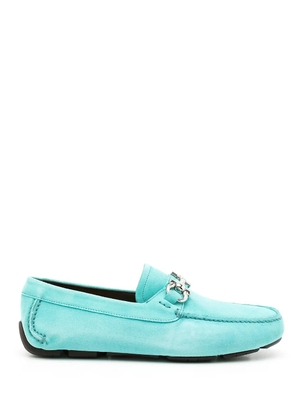 Ferragamo Gancini leather loafers - TURQUOISE