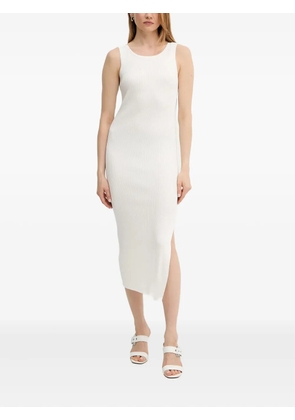 GUESS USA midi ribbed open-back dress - White