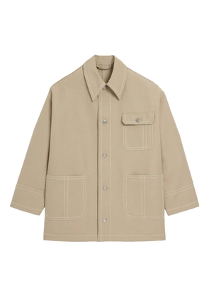 AMI Paris patch-pocket worker jacket - Neutrals