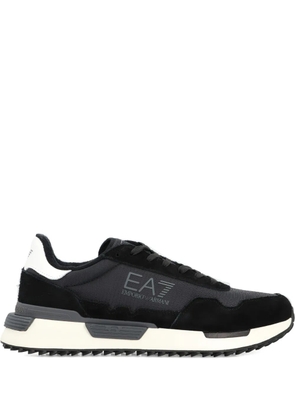Ea7 Emporio Armani logo-detail lace-up sneakers - Black
