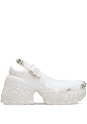 Crocs x Simone Rocha buckle embellished pumps - White