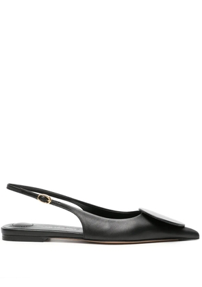 Jacquemus Les Slingbacks Duelo leather ballerina shoes - Black