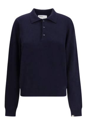 extreme cashmere N°223 Be For button collar polo shirt - Blue