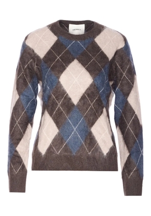 Lisa Yang Margy argyle-pattern crewneck sweater - Brown