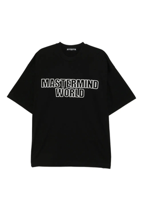 Mastermind World logo-embroidered T-shirt - Black