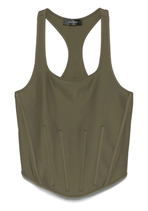 Mugler corseted tank top - Green