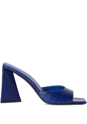 The Attico 85mm Mini Devon square-toe mules - Blue